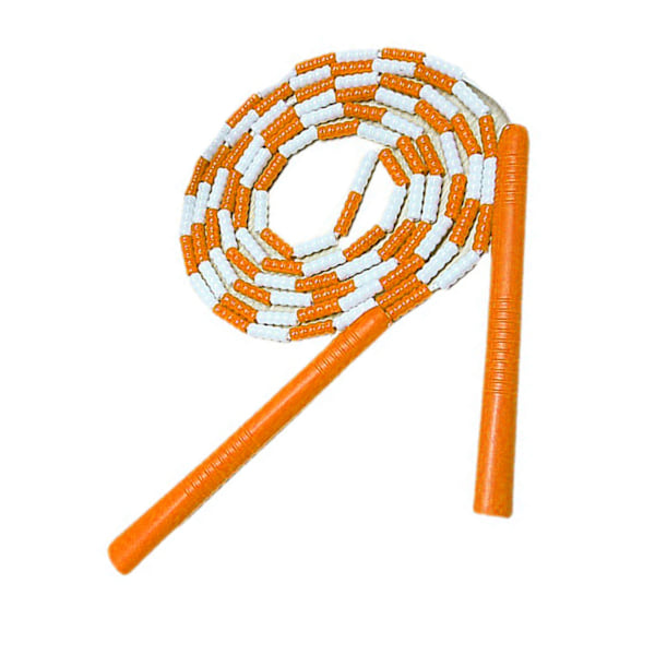 Hopprep med plast, flexibel, justerbar, mjuk tråd, hopprep, träningsverktyg för hemgym, orange