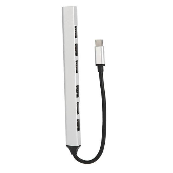 USB C 3.0 Hub Aluminiumlegering 7 portar 5.0Gbps Typ C Hub Expander för PC Laptop Notebook