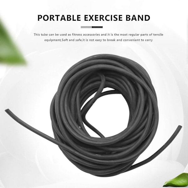 Gummislang Träningsband Katapult Dubbel Elastisk, Svart 10m-B15