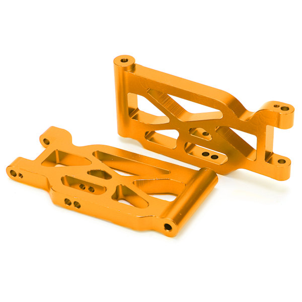 2 stk. RC front svingarm i aluminiumlegering, fjernkontrollbil i metall, oppgraderingsdeler for WLtoys 104001 1/10 RC-bil, gull