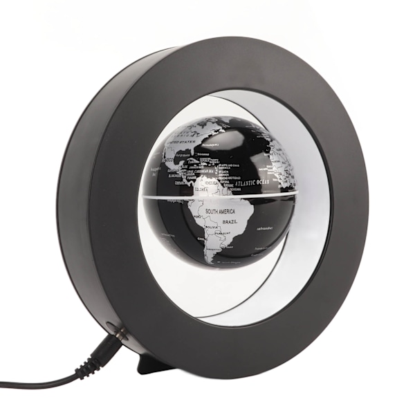 Magnetisk Levitation Globe Indbygget LED Lys Magnetisk Flydende Globe Verdenskort Ornament til Kontor Skrivebord Hjem AU Stik 100‑240V