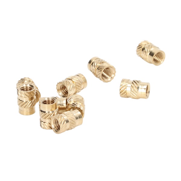 100 stk. messingindsats slidstyrke, korrosionsbestandig, gratfri, riflet gevindindsats til 3D-printer M3x4x4.2