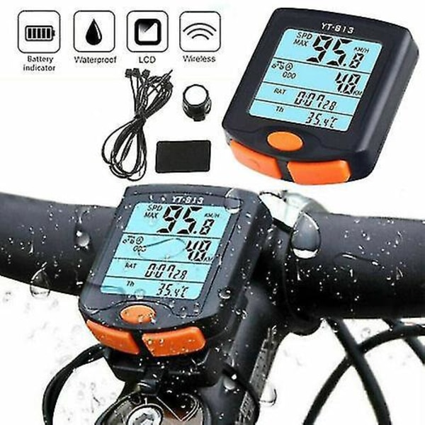 Vandtæt Cykel Speedometer Trådløs LCD Odometer Cykel