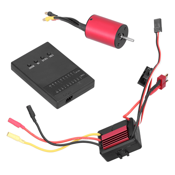 2838 3600KV 4P harjaton moottori + 35A harjaton ESC + ohjelmointikortti 1/14 1/16 RC-autoon