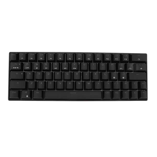 Mekanisk tangentbord 64 tangenter RGB trådlös 2.4G BT3.0 5.0 Typ C trådbunden anslutning ergonomisk svart mekaniskt tangentbord röd switch