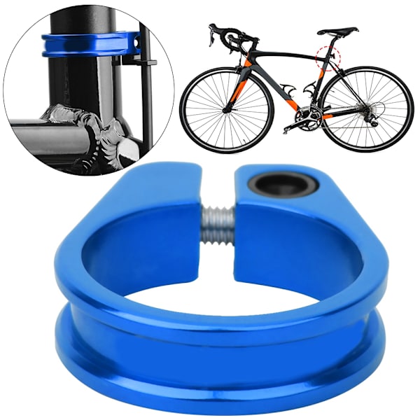 31,8/34,9 mm aluminiumlegering Ultralätt cykelsätesrör Låsklämma Cykelstolpsklämma Blå&nbsp;31,8 mm