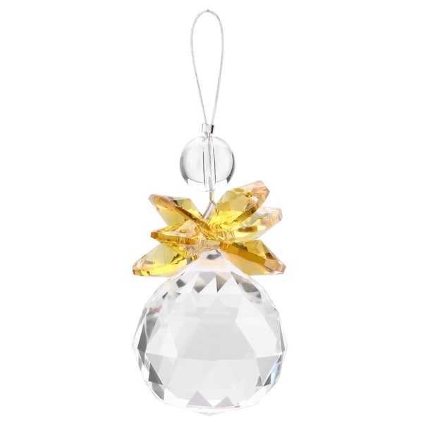 Klar K9 Crystal Suncatcher Hengende Anheng Prismer Anheng Bryllupspynt X'mas Dekor Gul