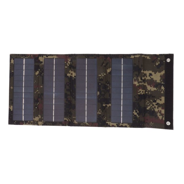 40W 4 Fold Solcellepanel Opladningstaske Sammenklappelig Taske Foldbar Monokrystallinsk Solcellepanel Oplader til Udendørs Camping Vandring Nødopladning Camouflage