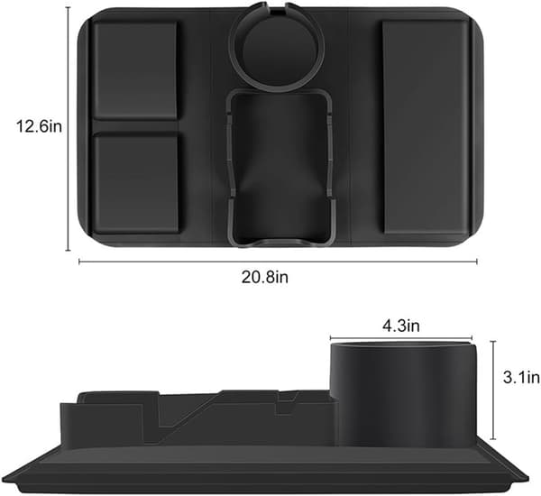 Silicone Sofa Cup Holder with Side Pockets, for Sofa Armrest, Recliner, Remote Control and Mobile Phone Organizer.