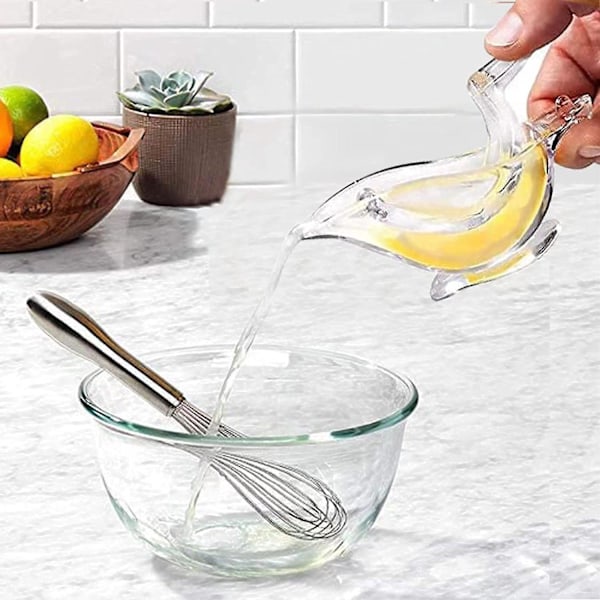 Citronpressklämma Akryl Manuell Citronskivpress Bekväm Transparent Fruktpress För Hemmet 2st