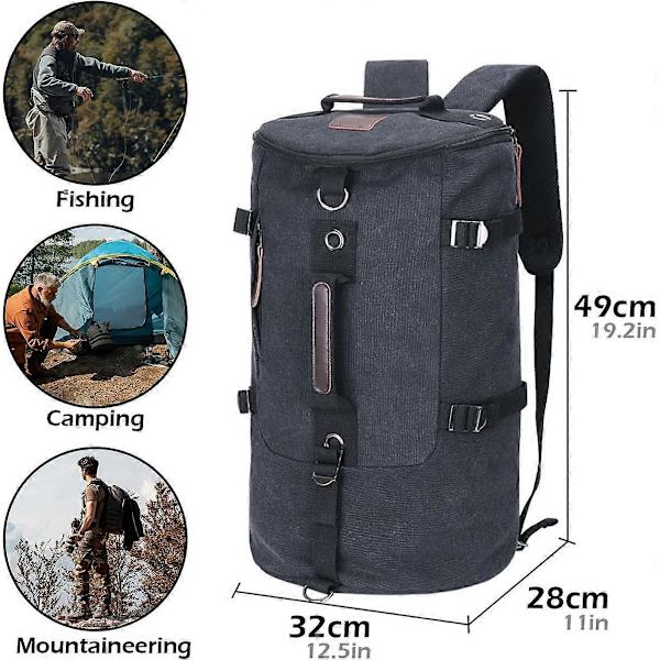 49x29x32cm grøn vandrerygsæk, militærrygsæk med stor kapacitet, rejsetaske til flykabinen med computerlomme, unisex