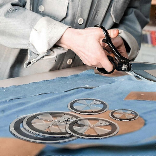 5 stk. Sirkel Linjal Quilting Malsett, Sirkel Maler kompatible med Quilting Tegning Akryl Rundt Teppe