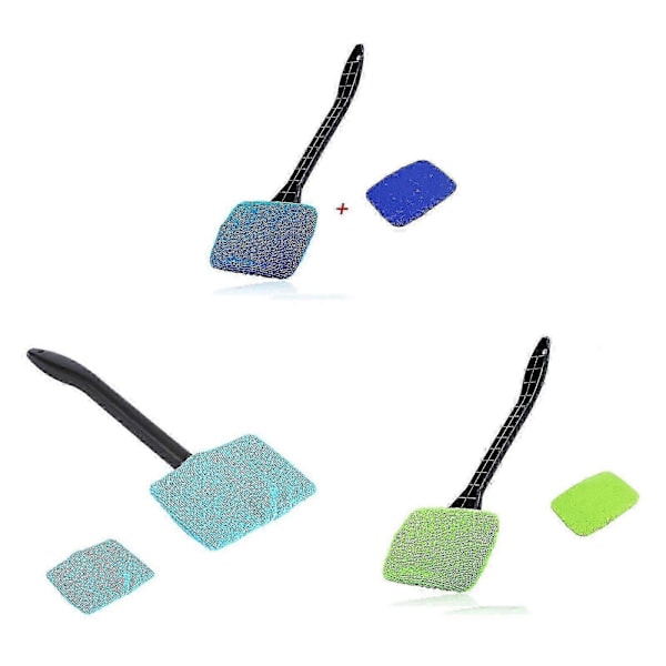 Fönstertorkare Mikrofiber Bil Torkare Rengöringsverktyg Glasborste grön