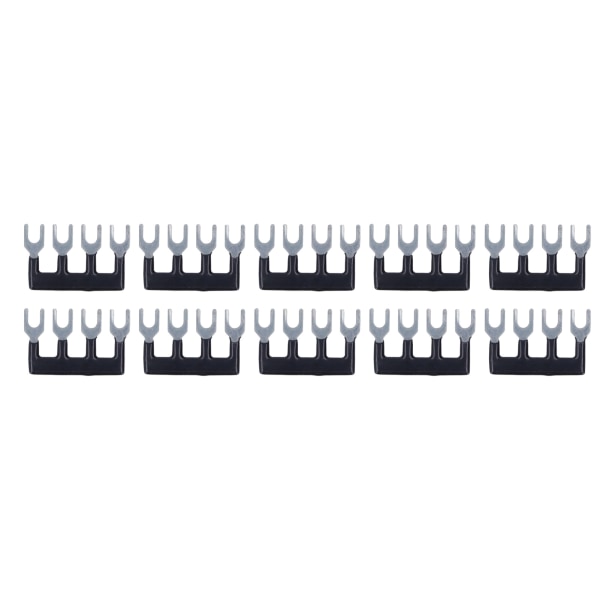 20st svart bygelblocksplint röd koppargaffeltyp plintremsa för TB-serien 15A 400V TB 1504