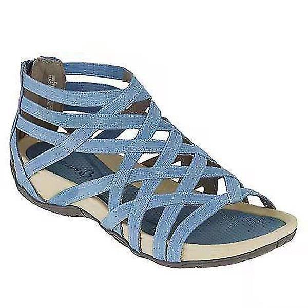 Hule Gladiator Sandaler Kvinner Sommer Strand Sko40 Leopard Print