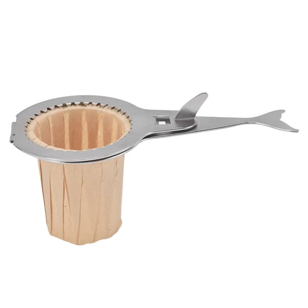 40 STK kaffefilter med holder i rustfrit stål Bærbar engangsfilterpapirkop til husholdning