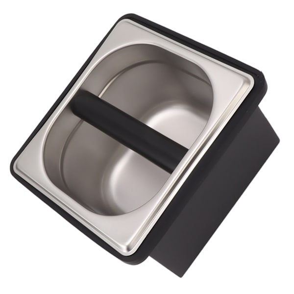Kaffe Knock Box Gummi Kaffe Box med Avtagbar Rostfritt Stål Malet Behållare för Cafe Bar S