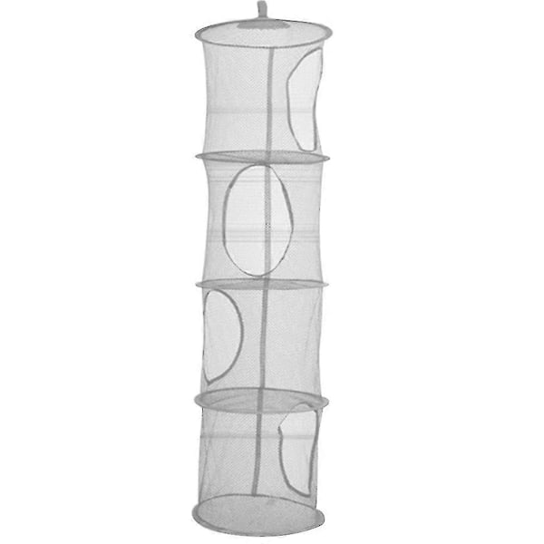 Leker Oppbevaringsstativ Hengende Kurv Diverse Organizer - 4 Lag Mesh Sammenleggbar Gul