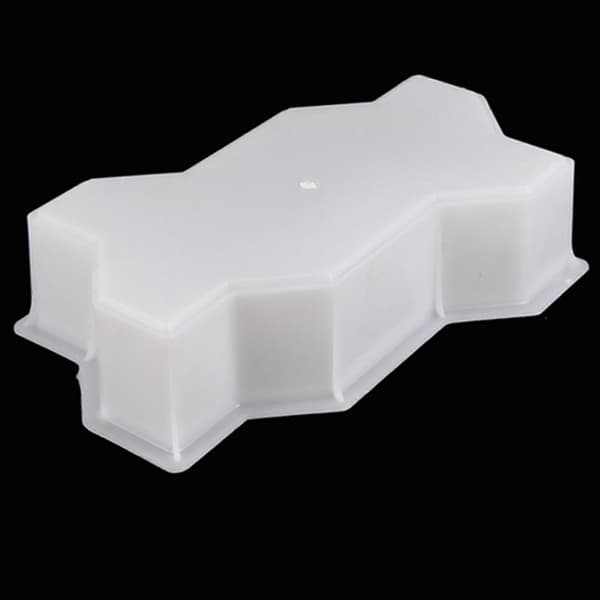 5X Three Wavy Garden Paths Plastic Concrete Paving Mold DIY Walkway Cement Brick Mold White