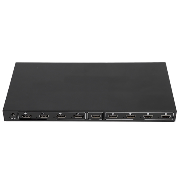 4K 1 ind 8 ud HD Multimedia Interface Splitter 8-vejs HD Multimedia Interface Distributor 100‑240V UK Stik