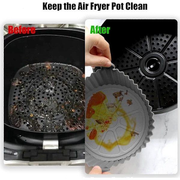 Airfryer Silikonform, 3-pack Återanvändbara Airfryer Inlägg, Airfryer Tillbehör, Köksaccessoarer Ersättning