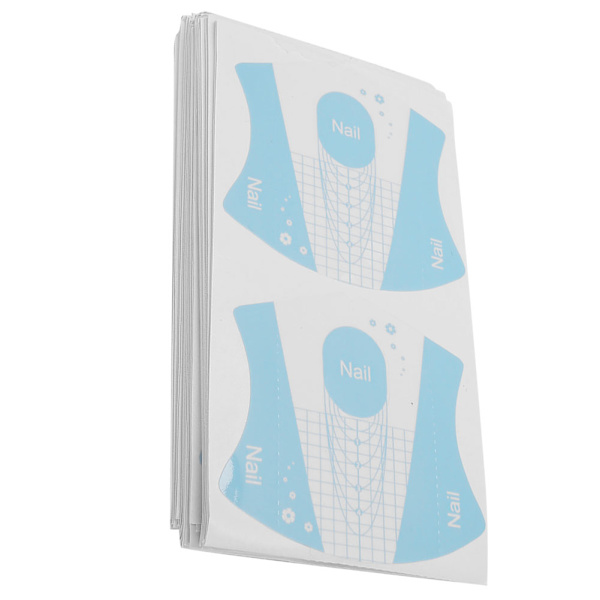 100 st Nail Art Form Nail Extension Sticker Manikyrtillbehör UV Gel Form för kvinnorBlå