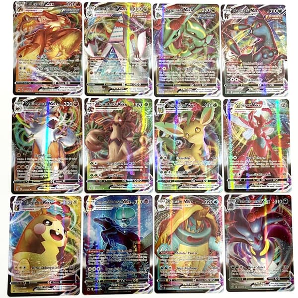 100 st Animekort Set Tecknade Tyska Spelkort Barn Samlarkort