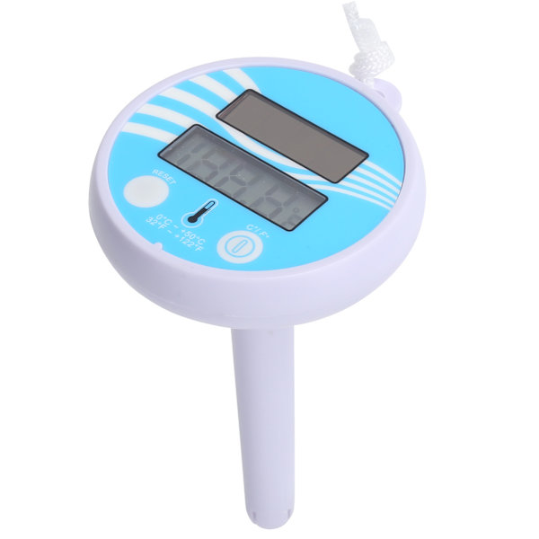 Flydende vandtermometer Elektronisk solopladning LCD-display Swimmingpooltermometer