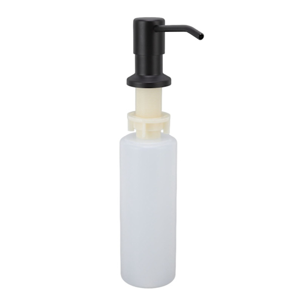 300 ml køkkenvask sæbedispenser rustfrit stål 360° rotation multifunktionel sæbedispenser til køkken sort