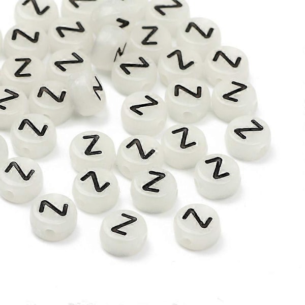 Sorte Akryl Lysende Perler 4x7mm Runde til Smykkefremstilling Armbånd Halskæder DIY Tilbehør Z 100 stk