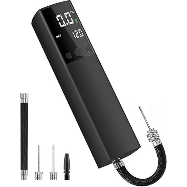 Xdj Elektrisk Bollpump - Portabel Snabb Uppblåsning med Exakt Tryckmätare - Digital LCD-Display