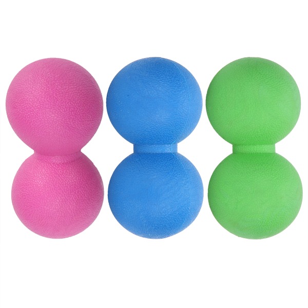 Maapähkinähierontapallo silikonijoogaharjoittelu Fascia Fitness Kuntolaitteet Ruusunpunainen + Vihreä + Sininen