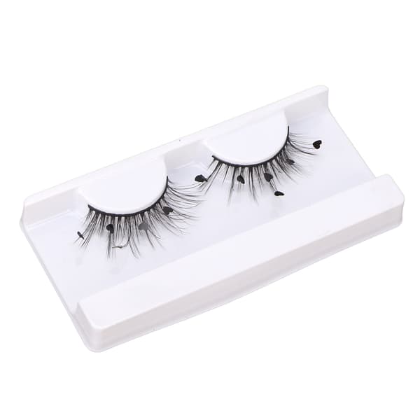 7D Falske øyevipper Fluffy Wispy Love Shape Sequin Flutter Falske øyevipper til jul A13