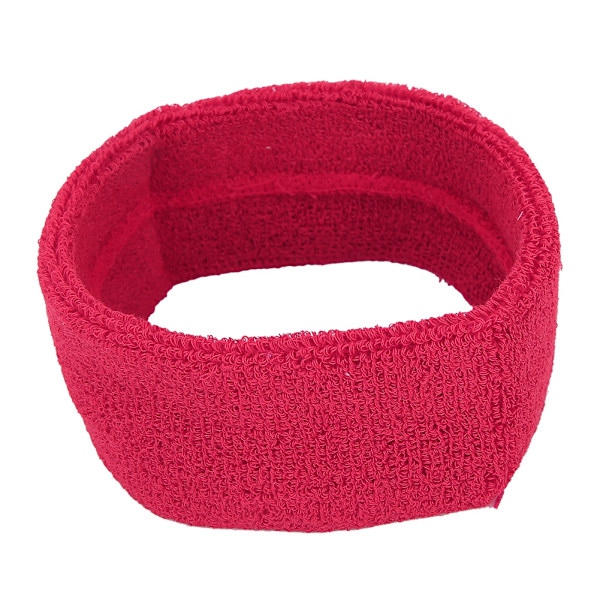 Unisex Sports Elastisk Åndbar Blød Varm Svedabsorberende Hårbånd Hovedbeklædning (Rød rose)