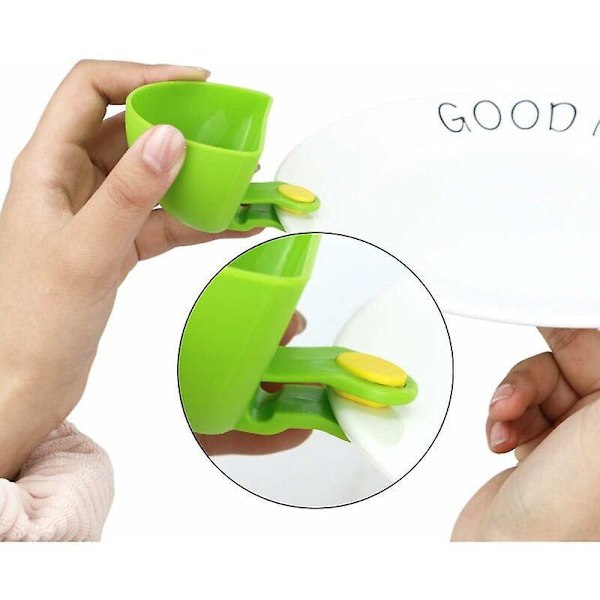 16 Pak Dip Clip Tallerkenholder, Assorterede Farver Plastik Chips og Dip Serveringssæt Chip Clip Holder Papir Chips Tallerkenholder