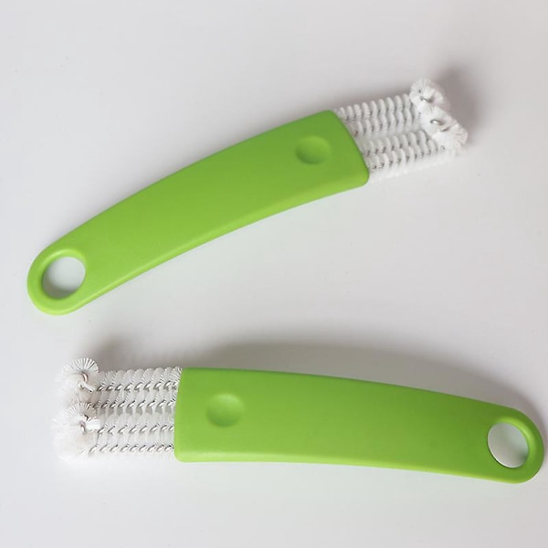 Utendørs Kjøkken Plast Håndtak Hode Nylon Bust Grillbørste, 2 stk