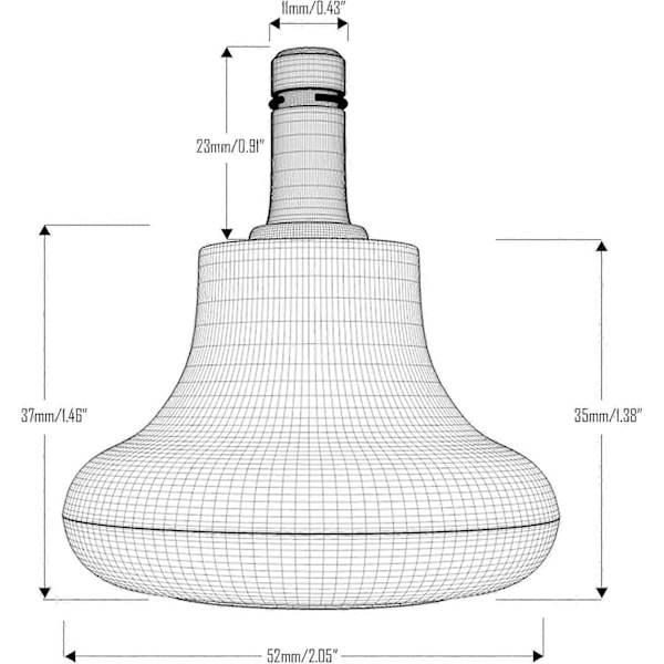 Kontorstol Bell Glides 2 Tommer, Erstatning Stopper Svingbare Hjul Høy Profil Krakk Bell Glides med Separate Selvklebende Filtputer 5 Stykker