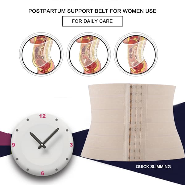 3 Storlekar Postpartum Kvinnor Magbälte Elastiskt Mammastöd Postpartum Midjeomslag 06#