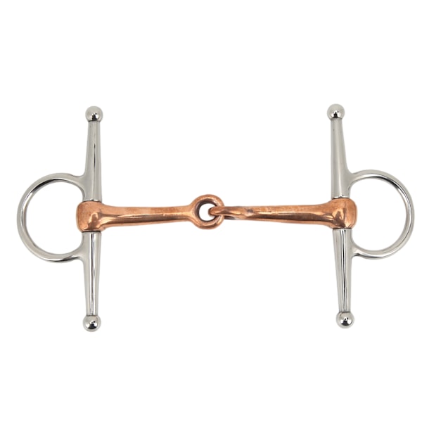Hest Full Cheek Snaffle Rustfritt Stål Ring Snaffle Bitt for Utendørs Hestetilbehør 125mm