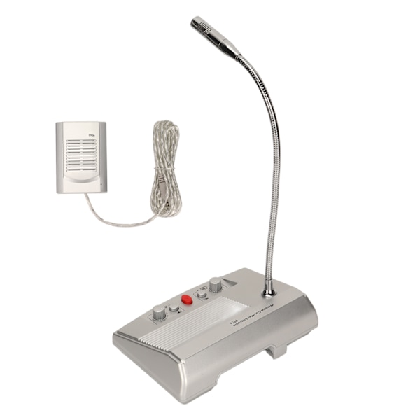 Vindue Intercom System Premium Højttaler Følsom Mikrofon Fleksibel Kontrol Vindue Højttalersystem til Bank Hospital 100‑240V EU Stik