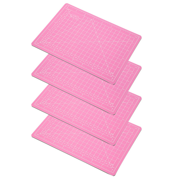 4 st skärmatta A5 rosa PVC modellskärmatta hantverkspapper snidning gravyr skala bräda