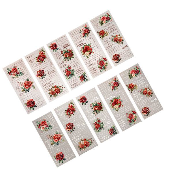 30 arkkia Vintage-leikekirjapaperia Journaling Scrapbooking -tarvikesarja Esteettinen koristeellinen askartelupaperi Planner Journaling Rose