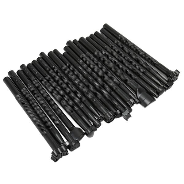 20 kpl Nahan leimaustyökalut Käsintehty Tarkka Tulostus Liukumaton Nahkaleimasinsarja DIY Craft Blackille