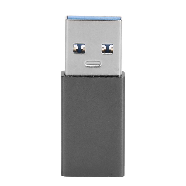 TypeC Adapter Converter Hunn til USB3.0 Hann USB Hurtiglading datamaskintilbehør (kullgrå)