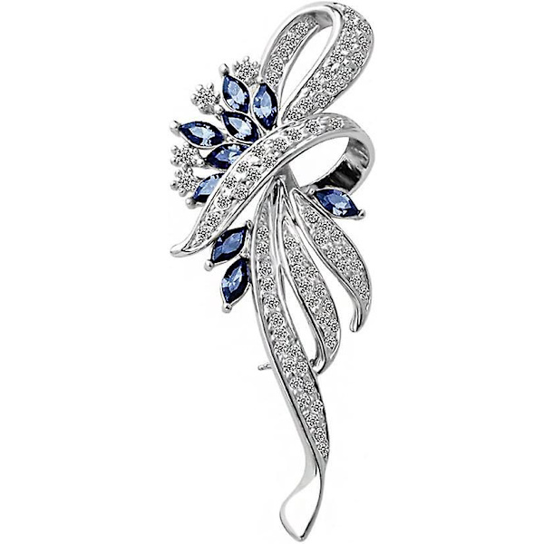Blå Kristallbrosch - Tidlös Eleganz för Kvinnor och Flickor