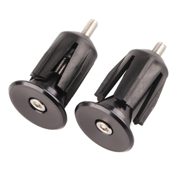 1 Par Cykel Cykel Aluminium Styregrepp Cap Plug Styre Caps End Pluggar Svart