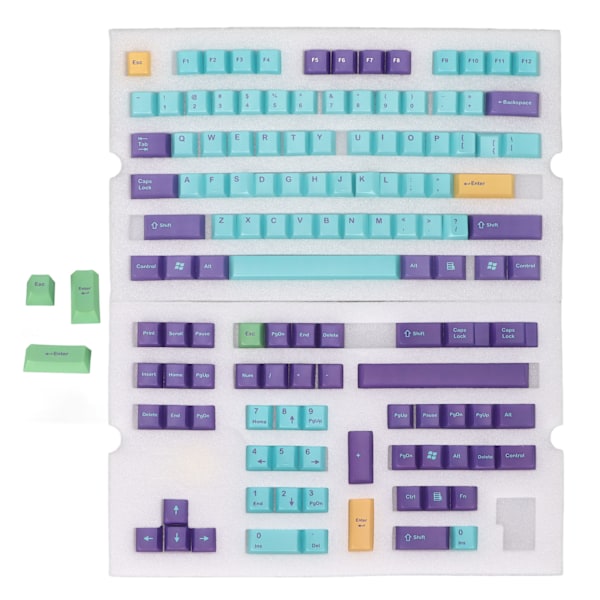 PBT-tangentbordsknappar 150 tangenter 5 sidor sublimering för Cherry Height DIY Making Decorative Mechanical Keyboard Keycap för hem för GMK Skeleton King