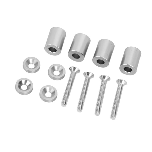 Bil aluminiumslegering motorpanser ventilasjonsavstandsstykke passer for 6 mm motor (sølv)