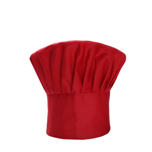 Kockmössa - Unisex Justerbar Poly Bomullsmössa för Män och Kvinnor i Vit - 30mm - 1 Styck - Röd