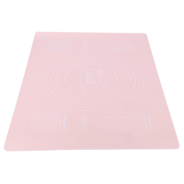 60x40cm silikoninen leivonta-alusta asteikolla keittiön leivonnaisten taikinan kaulinta-alusta lämmönkestävä alustaPink